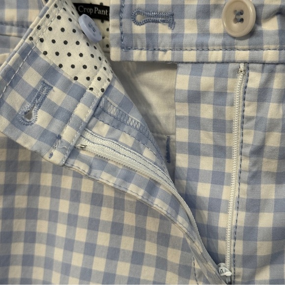 Talbots Perfect Crop Pants Women’s 10P Blue Gingham Check - Picture 4 of 8